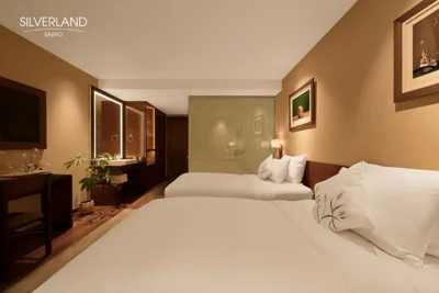 Serene Standard 더블 또는 트윈 (창문 없음) — Silverland Sakyo Hotel